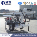 Good Feedback! ! ! Hf120W Diesel Engine Power Portable Trailer Small Drilling Rig